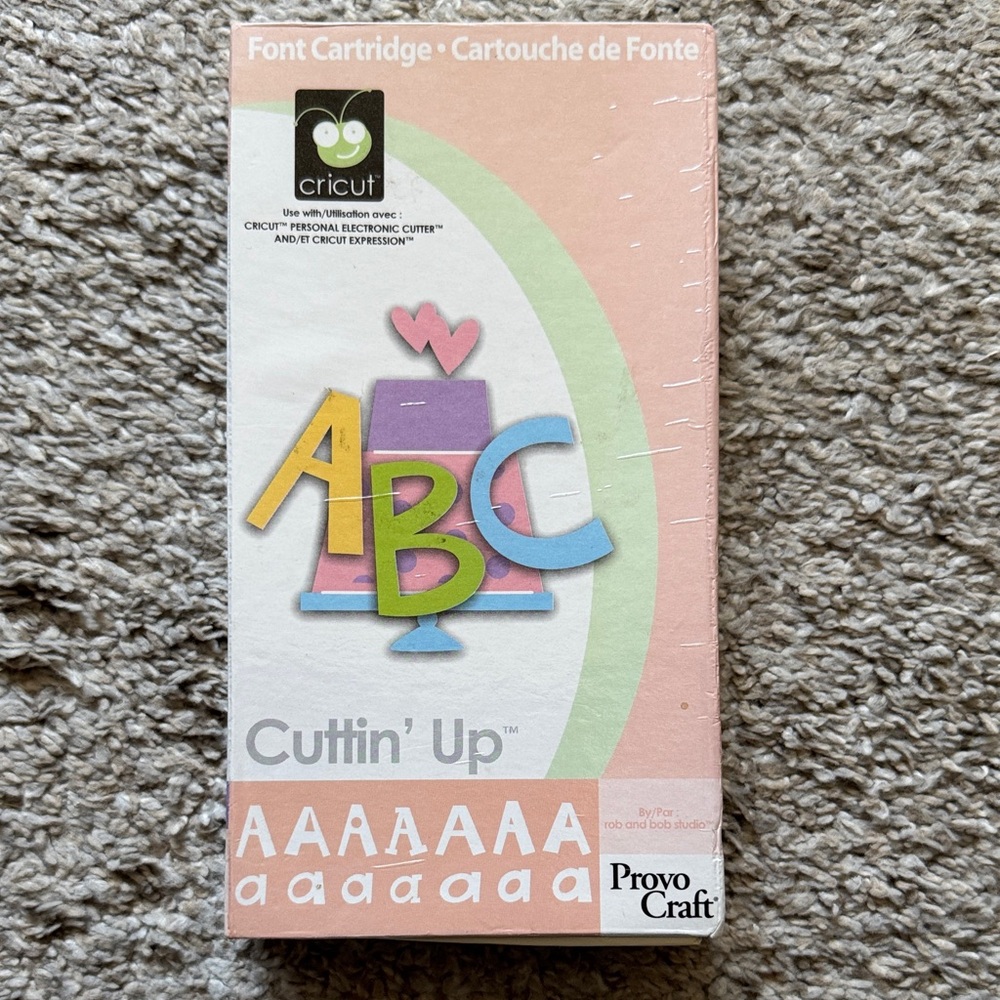 Cricut Cuttin' Up Font Cartridge with Colorful ABC Design
